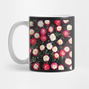 Vintage White And Pink Flowers & Leaves Background Mug